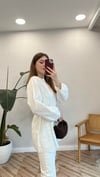 BEYAZ 2968 BELDEN PİLE DETAY GÖMLEK 