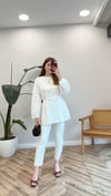 BEYAZ 2968 BELDEN PİLE DETAY GÖMLEK 