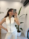 BEYAZ 3132 FERMUARLI YELEK 