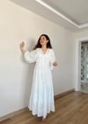 BEYAZ 3287 FİSTO ELBİSE