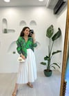 BEYAZ 3298 PİLELİ ETEK