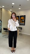 BEYAZ 3359 BELDEN OTURTMALI GÖMLEK 