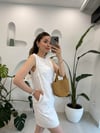BEYAZ 34794 FİSTOLU ELBİSE 