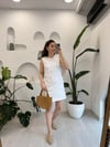 BEYAZ 34794 FİSTOLU ELBİSE 