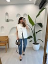 BEYAZ 34923 KAPİTONELİ YELEK