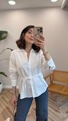 BEYAZ 4013 BAĞCIKLI GÖMLEK