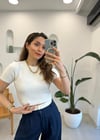 BEYAZ 4238 KISA KOLLU TRİKO KAZAK 