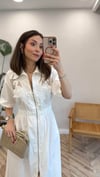 BEYAZ 4800 NAKIŞ DETAY ELBİSE 