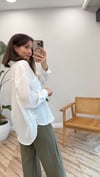BEYAZ 4846 OVERSİZE GÖMLEK