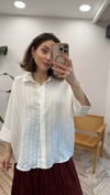 BEYAZ 4937 ÇİZGİLİ YARASA GÖMLEK 