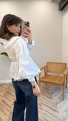 BEYAZ 6133 DANTELİ GÖMLEK 