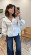 BEYAZ 6133 DANTELİ GÖMLEK 