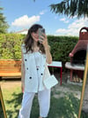 BEYAZ 6330 KETEN YELEK 