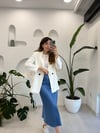 BEYAZ 6785 KETEN BLAZER CEKET