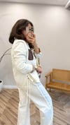 BEYAZ 7559 DERİ CEPLİ CEKET 