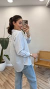 BEYAZ 8098 ÇİZGİLİ GÖMLEK