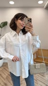 BEYAZ 8144 İNCİLİ GÖMLEK