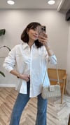 BEYAZ 8144 İNCİLİ GÖMLEK