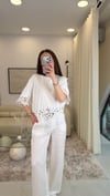 BEYAZ 8179 BRODE DETAY TİŞÖRT 