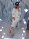 BEYAZ 9272 CHANEL CEKETLİ TAKIM 