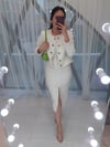 BEYAZ 9272 CHANEL CEKETLİ TAKIM 