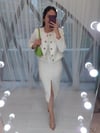 BEYAZ 9272 CHANEL CEKETLİ TAKIM 