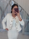 BEYAZ 9272 CHANEL CEKETLİ TAKIM 