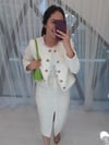 BEYAZ 9272 CHANEL CEKETLİ TAKIM 