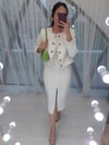 BEYAZ 9272 CHANEL CEKETLİ TAKIM 