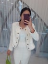 BEYAZ 9272 CHANEL CEKETLİ TAKIM 