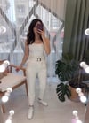 BEYAZ BELİ PİLİLİ PANTOLON