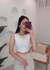 BEYAZ CROP TOP