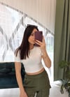 BEYAZ CROP TSHİRT 