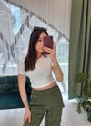 BEYAZ CROP TSHİRT 