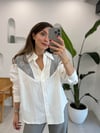 BEYAZ-GRİ 6499  GÖMLEK