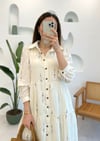 BEYAZ-KAHVE KAT KAT ELBİSE