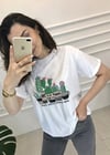 BEYAZ KAKTÜS BASKILI TSHİRT