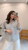 BEYAZ-LACİVERT 4906 ÇİZGİLİ GÖMLEK