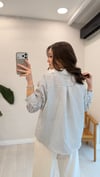 BEYAZ-LACİVERT 4906 ÇİZGİLİ GÖMLEK