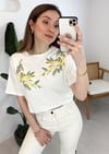 BEYAZ NAKIŞLI TSHIRT