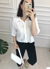 BEYAZ ÖNÜ DÜĞMELİ GÖMLEK
