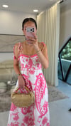 BEYAZ-PEMBE 026 ASKILI ELBİSE 