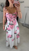 BEYAZ-PEMBE 052 ASKILI ELBİSE