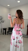 BEYAZ-PEMBE 052 ASKILI ELBİSE