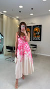 BEYAZ-PEMBE 053 SIRT GİPELİ ELBİSE 