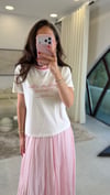 BEYAZ-PEMBE 1843 TRİKO DETAY TİŞÖRT 