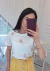 BEYAZ PÜSKÜL DETAY TSHİRT