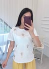 BEYAZ PÜSKÜL DETAY TSHİRT