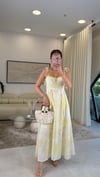 BEYAZ-SARI 026 ASKILI ELBİSE 