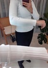 BEYAZ UZUN KOL FİTİLLİ KAZAK